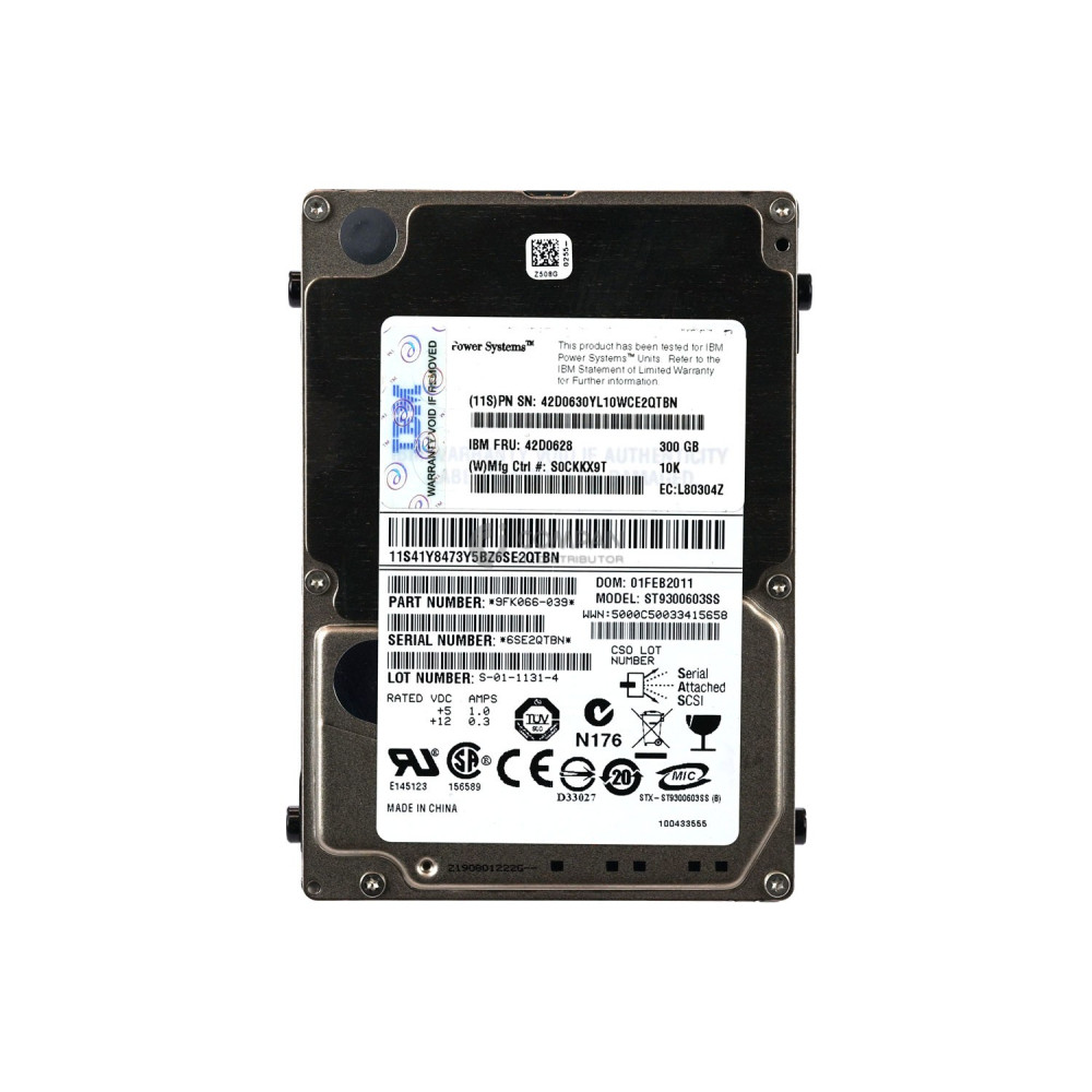 42D0628 IBM 300GB 10K 2.5SFF 6G SAS DRIVE